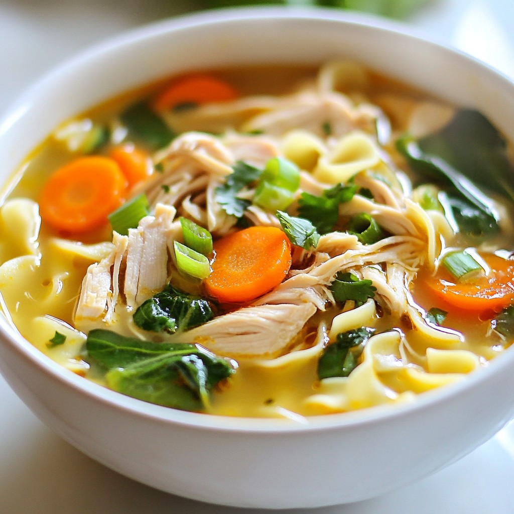 Ginger Garlic Chicken Noodle Soup Flavorful Comfort Meal