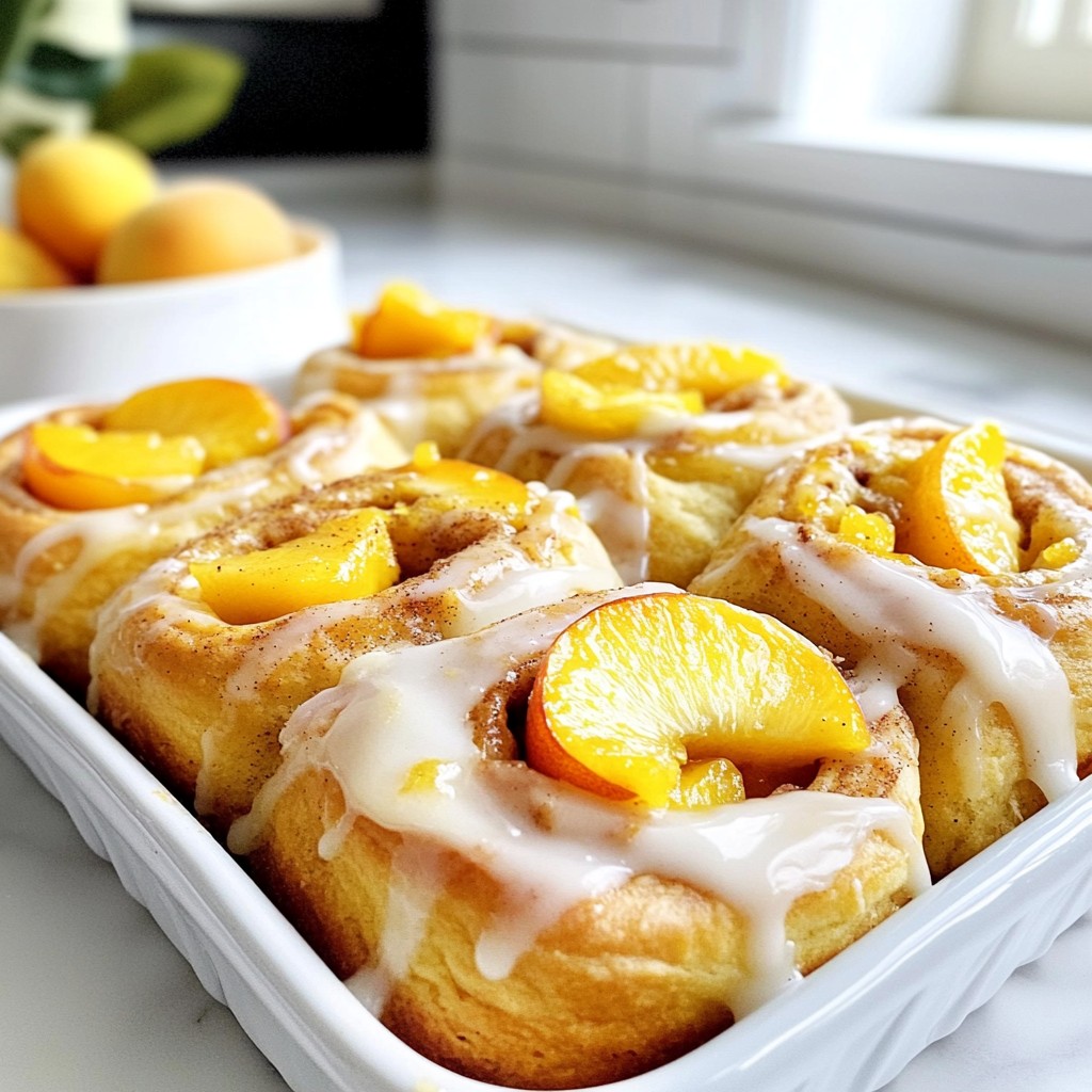 Peach Pie Cinnamon Rolls Delightful and Tasty Treat