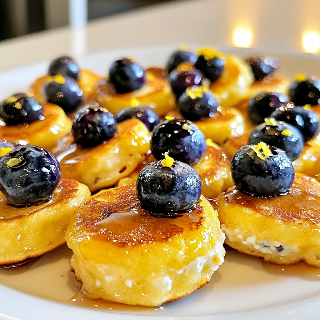 Blueberry Lemon Cottage Cheese Pancake Bites Delight
