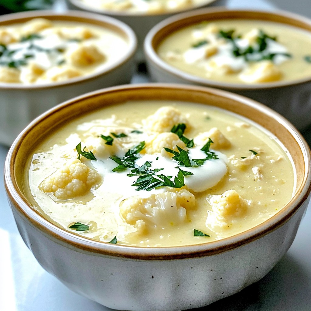 Quick Cauliflower Chicken Soup in Thirty Minutes