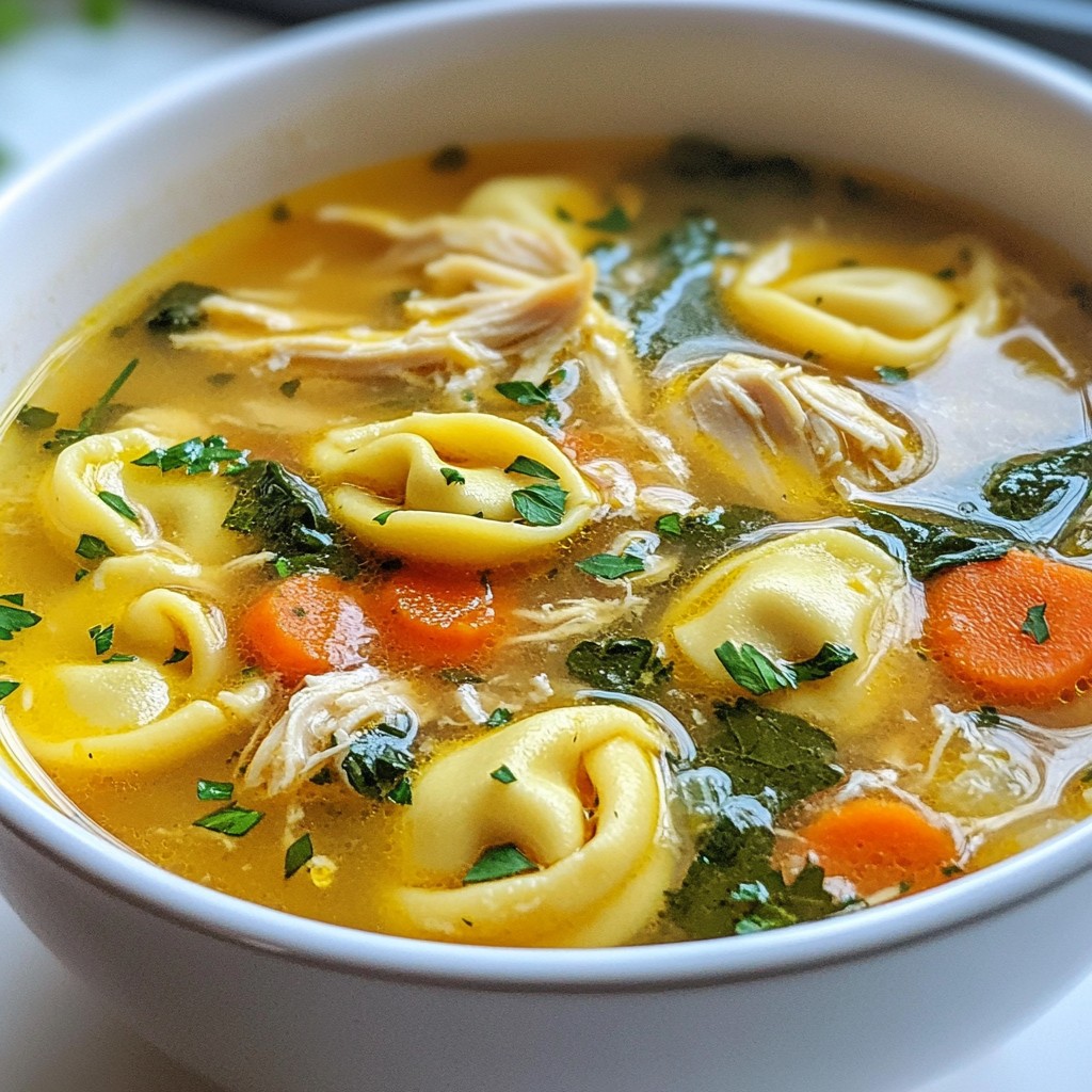Slow Cooker Chicken Tortellini Soup Flavorful Delight