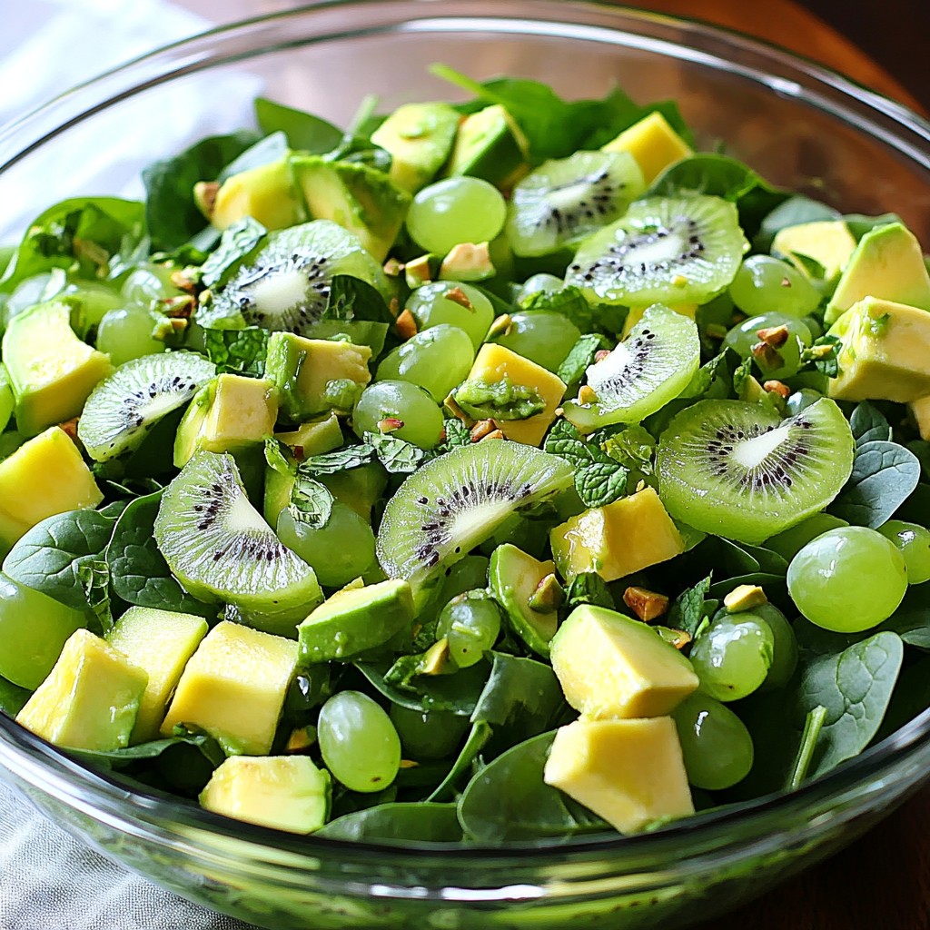 Lucky Green Fruit Salad Refreshing and Tasty Delight