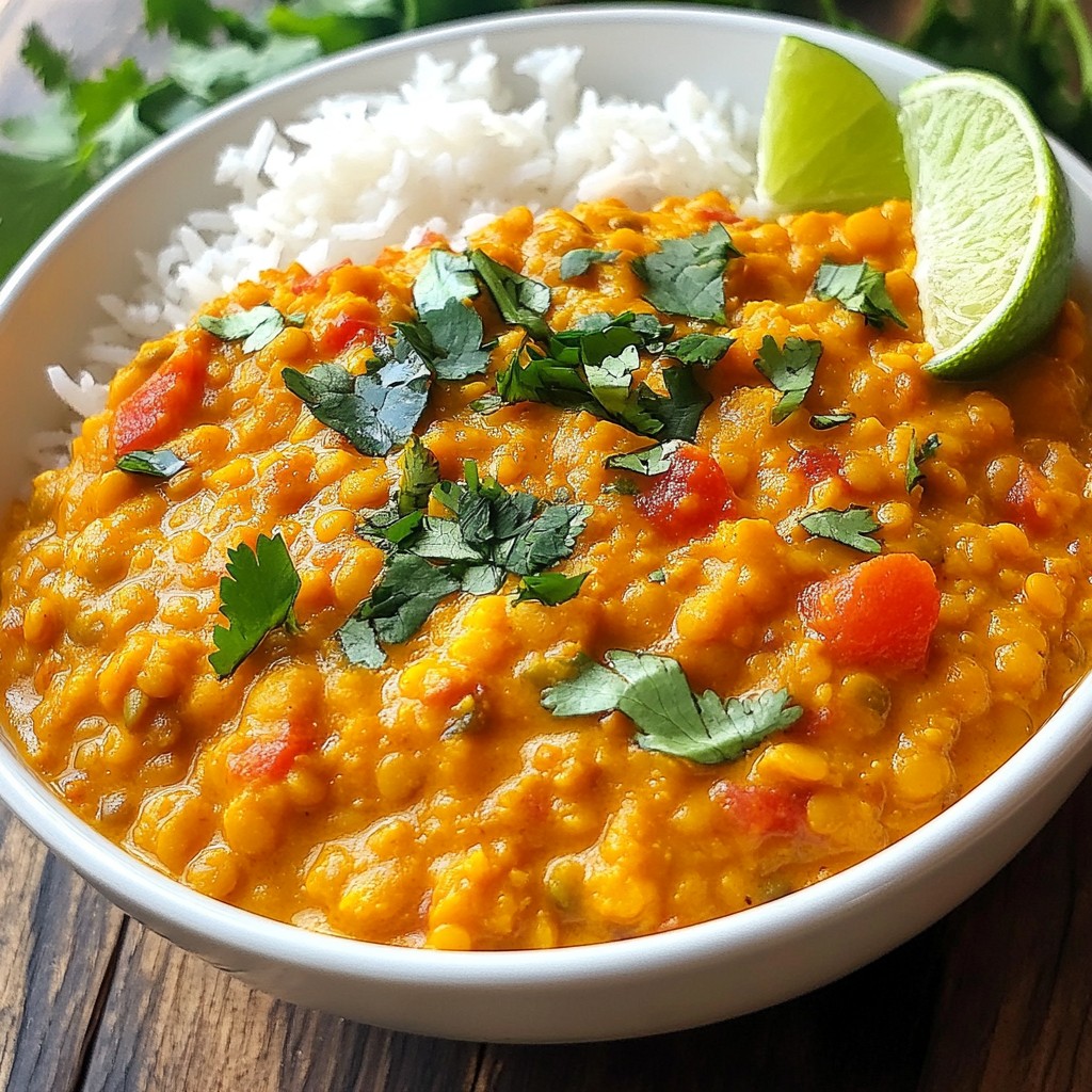 Red Lentil Coconut Curry Flavorful Simple Dish